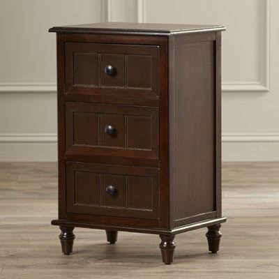 Walnut 3-Drawer Dresser V356