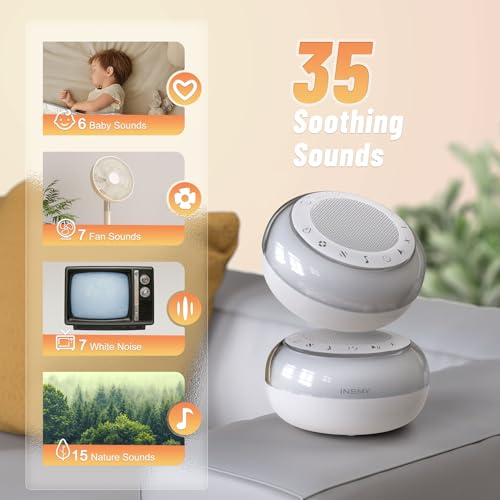 White Noise Machine with 35 Soothing Sounds and Nightlight N871772