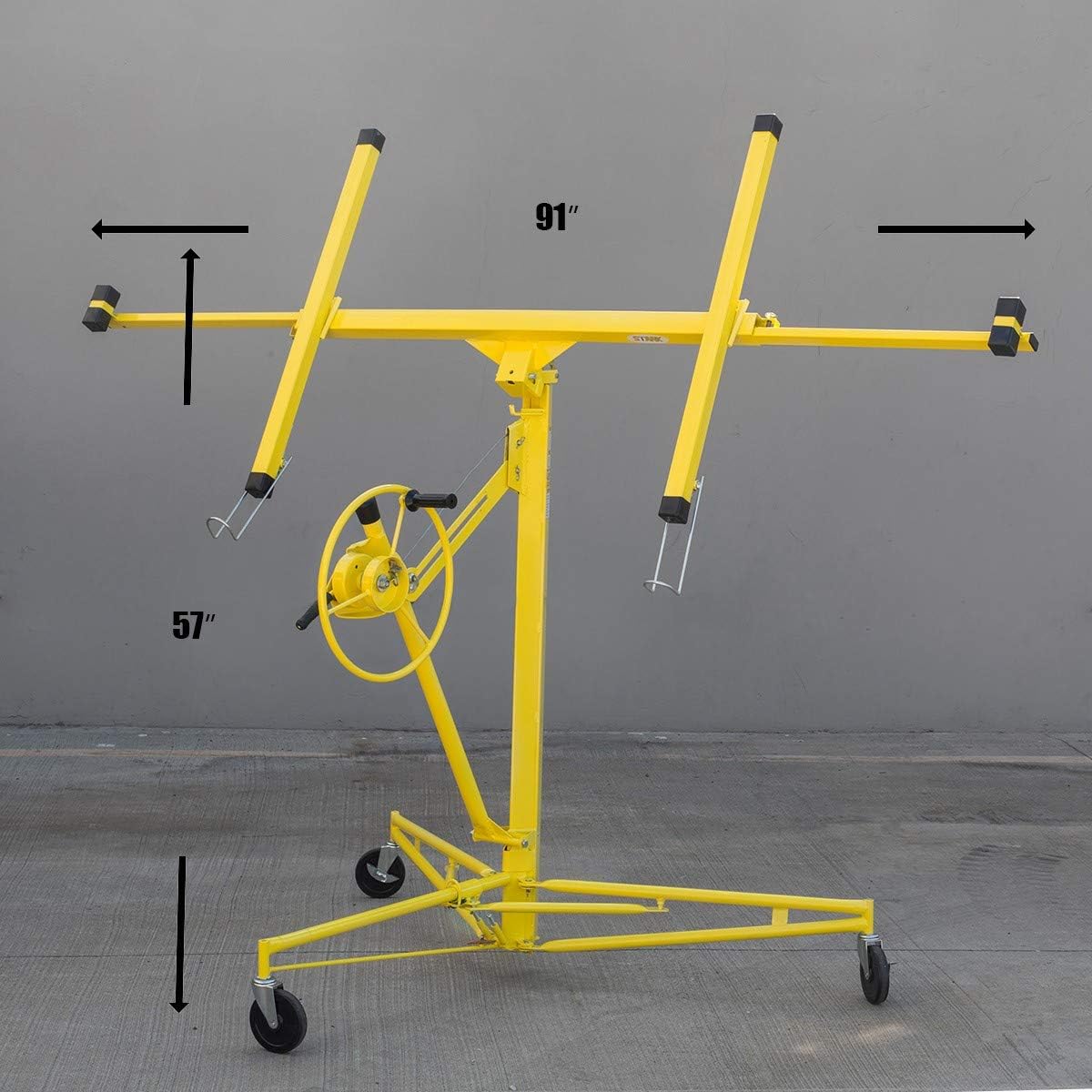 16 ft Drywall Rolling Lift Panel Hoist Jack with Caster Wheel Y337