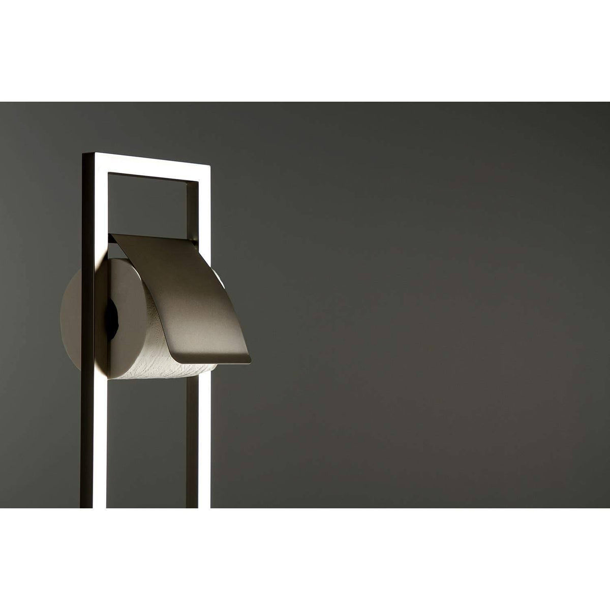 Polished Chrome Pedestal Toilet Paper Holder with Toilet Brush Holder N9881