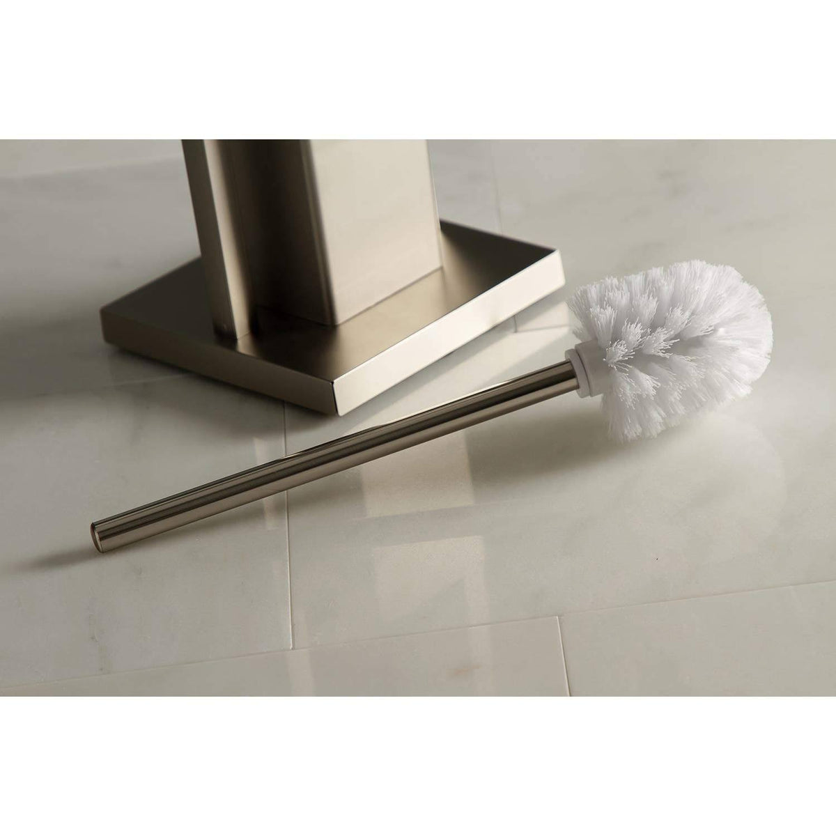 Polished Chrome Pedestal Toilet Paper Holder with Toilet Brush Holder N9881