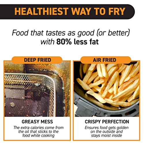 Black and Stainless Steel Air Fryer Oven with 12 Presets Z94798