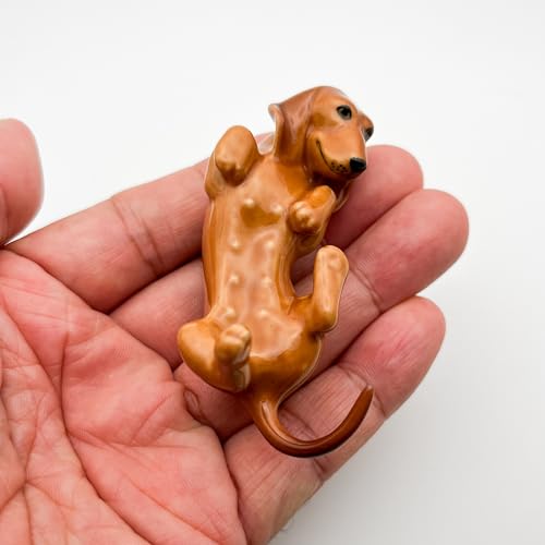 Brown Ceramic Dachshund Figurine A703556