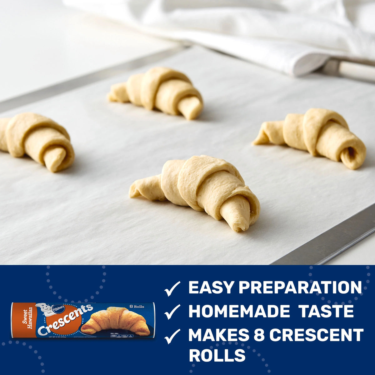 Sweet Hawaiian Crescent Rolls, 8 ct., 8 oz. B921
