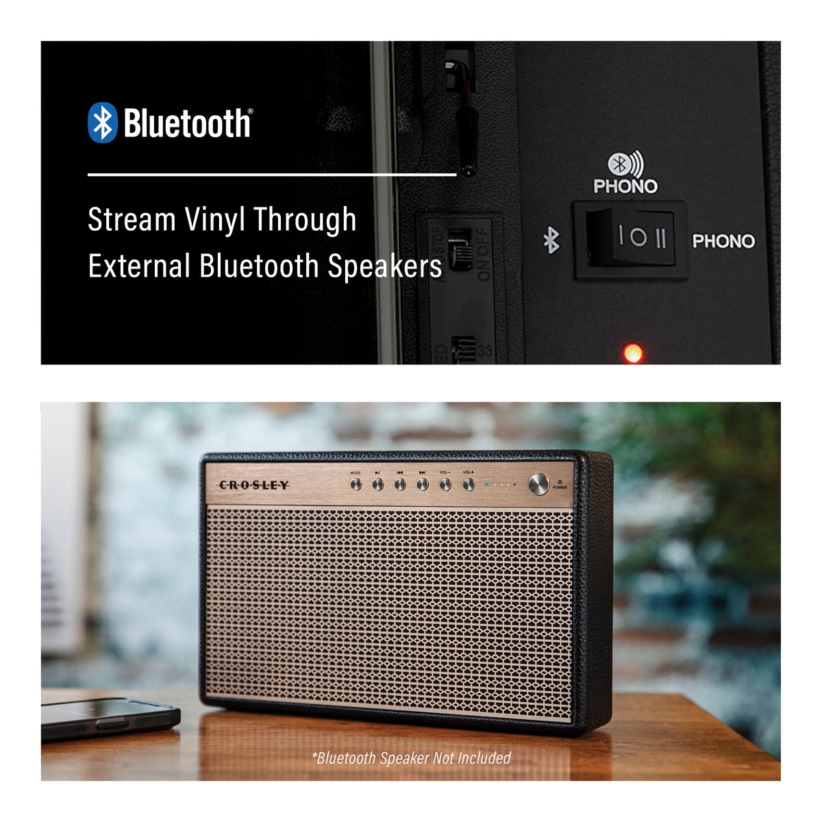 Vinyl Record Player with Bluetooth Speakers H437