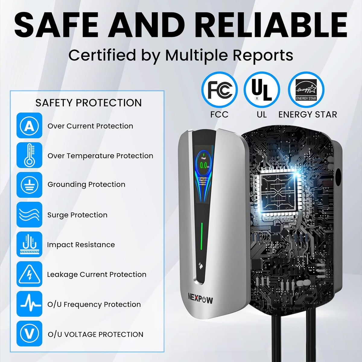 Level 2 EV Charger with 25FT Cable E71895