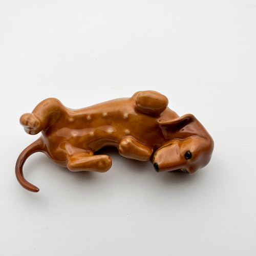 Brown Ceramic Dachshund Figurine A703556