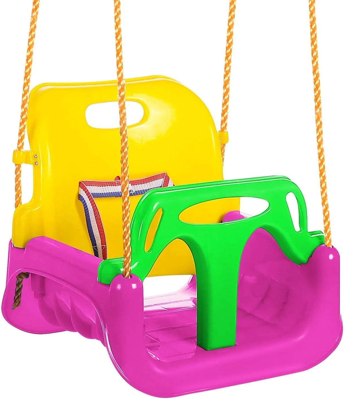 3-in-1 Kids Swing Seat with High Back and T-Bar Light Green R10036