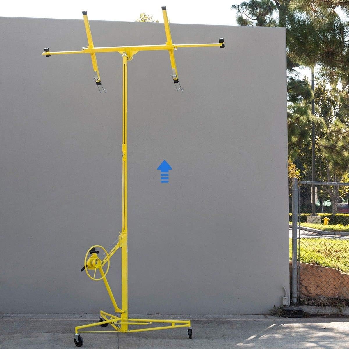 16 ft Drywall Rolling Lift Panel Hoist Jack with Caster Wheel Y337