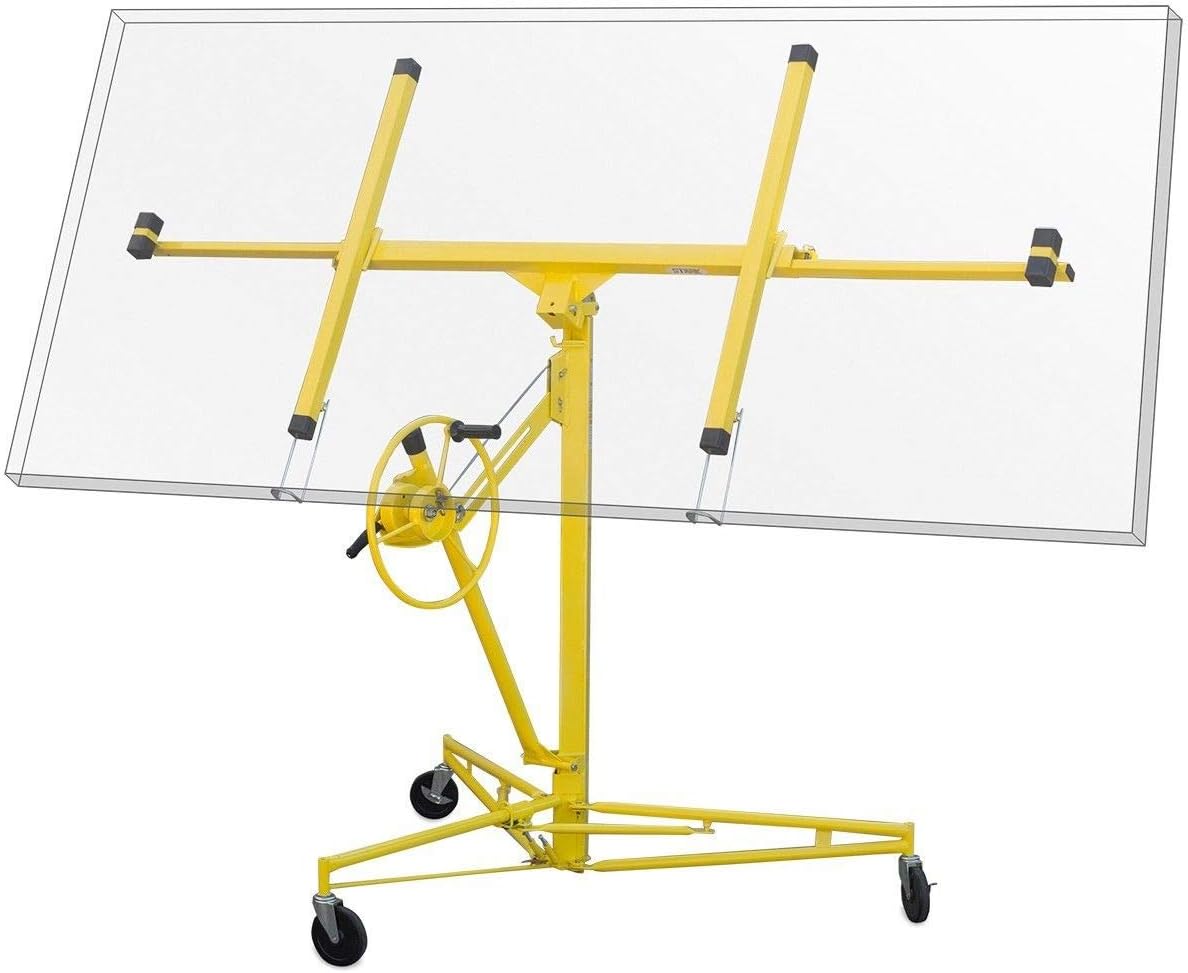 16 ft Drywall Rolling Lift Panel Hoist Jack with Caster Wheel Y337